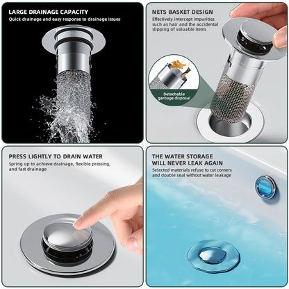 Sink Drains Filter Bathroom Pop-Up