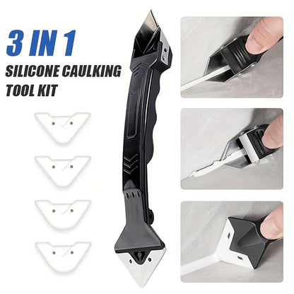 3-in-1 Silicone Caulking Tool Kit Stainless Steelhead