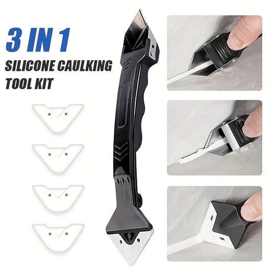 3-in-1 Silicone Caulking Tool Kit Stainless Steelhead