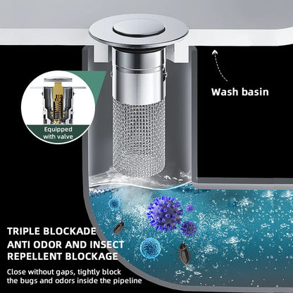 Sink Drains Filter Bathroom Pop-Up