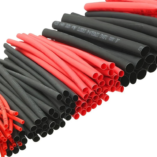 Heat Shrink Tubing Assortment - Black & Red Polyolefin Wire Kit