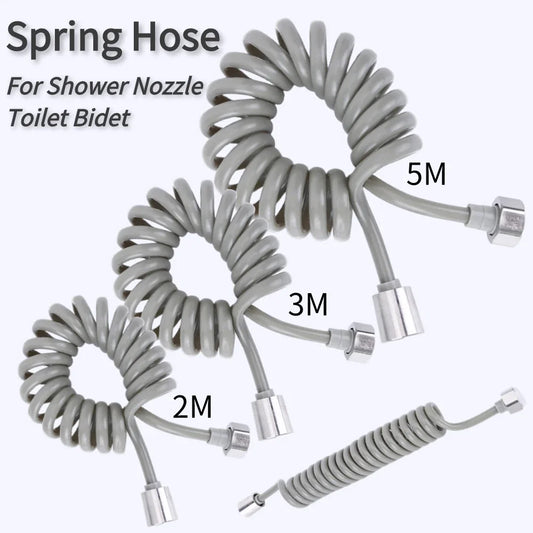 2/3/5M Flexible Shower Hose Universal Spring Extension Hand