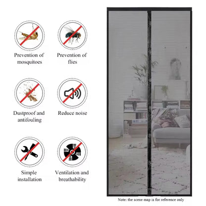 1-piece Door Curtain 100CM * 210CM Mosquito Resistant Magnetic Soft Yarn Door Curtain