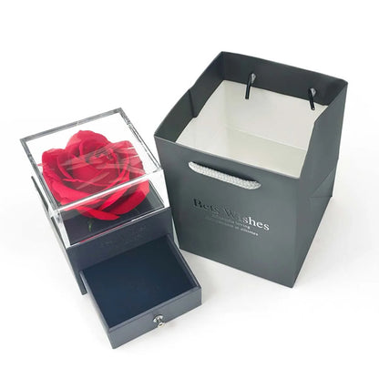 Hollow Zircon Love Necklace - Mother's Day Gift with Jewelry Box