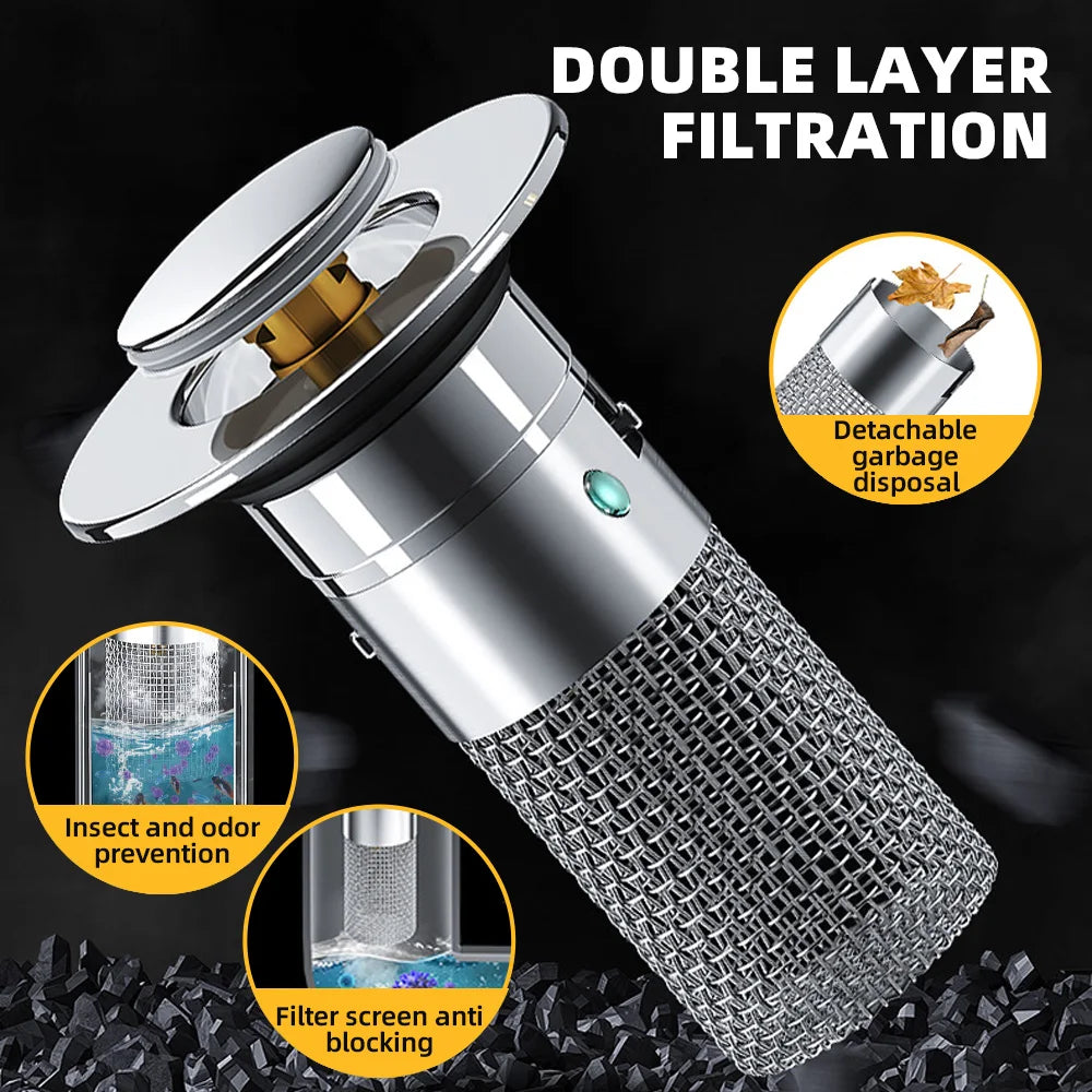 Sink Drains Filter Bathroom Pop-Up