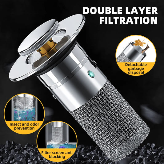 Sink Drains Filter Bathroom Pop-Up