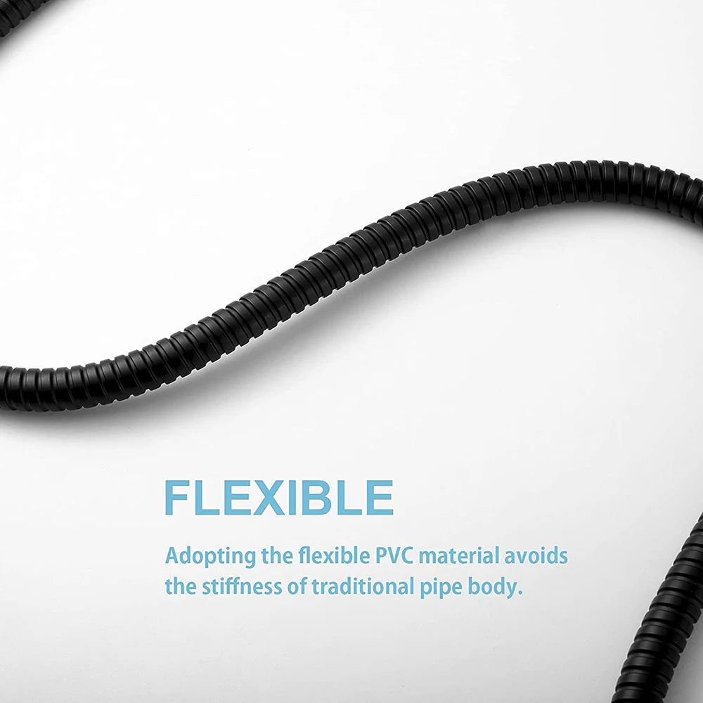 1.5/2M Black SUS 304 Flexible Shower Hose Long Bathroom
