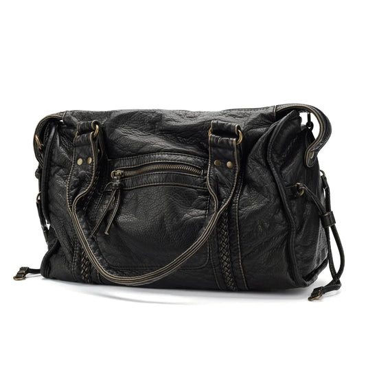 Vintage Large Capacity Women's Handbag | Soft PU Leather Retro Tote Bag
