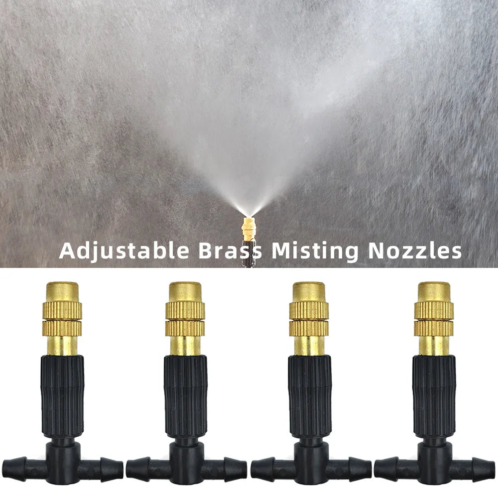5M-30M Outdoor Misting Cooling System with Brass Atomizer Nozzles