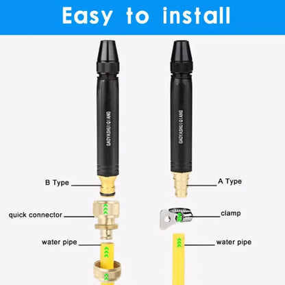Portable High Pressure Washing Water Gun Adjustable Nipple Hose