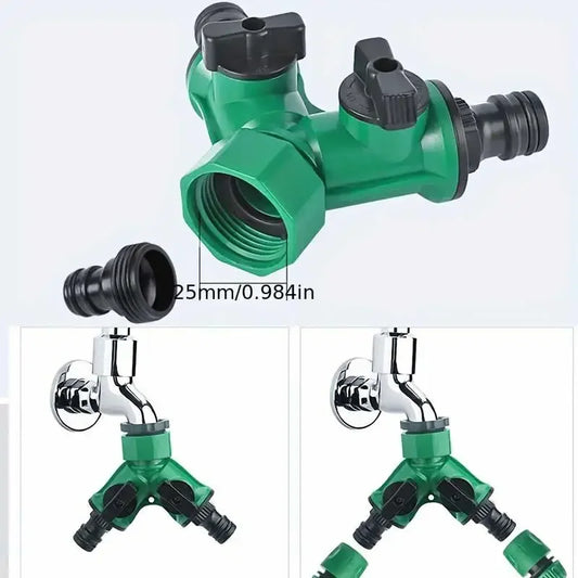 2 Way Garden Hose Splitter Garden Hose Connector with Faucet Watering