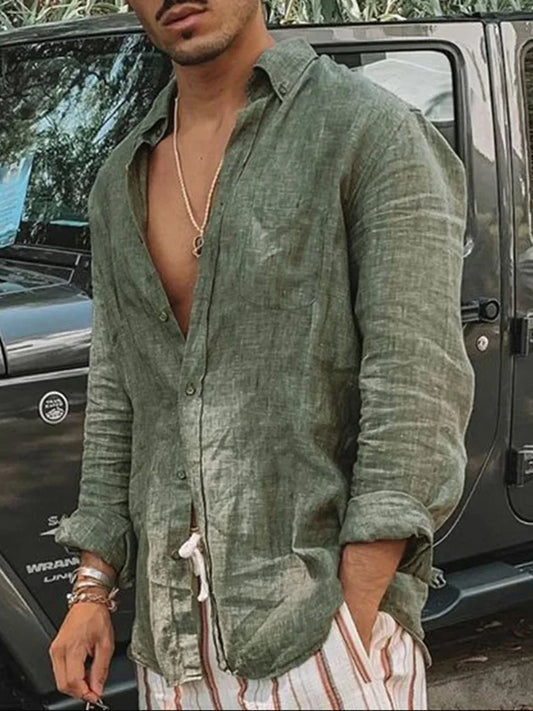 Men's Shirt Long Sleeve Regular Fit Men Casual