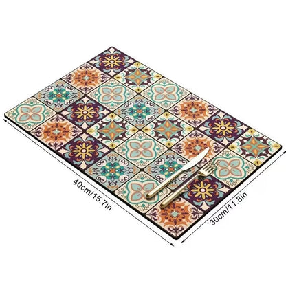 Kitchen Drying Mat Absorbent Drainage Mat Kitchen Rug Coffee Bar Mat Cups Bottles Placemats Tableware Mats