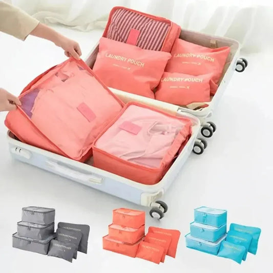 6-Piece Travel Storage Organizer Set for Luggage & Clothing