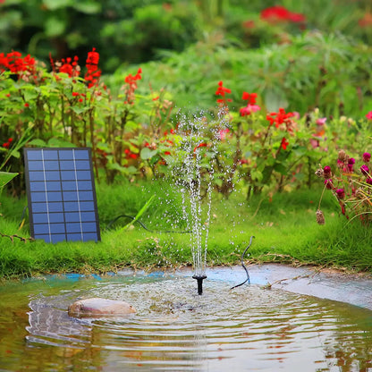 2.5W Solar Fountain Pump with 6 Nozzles and 4ft Water Pipe