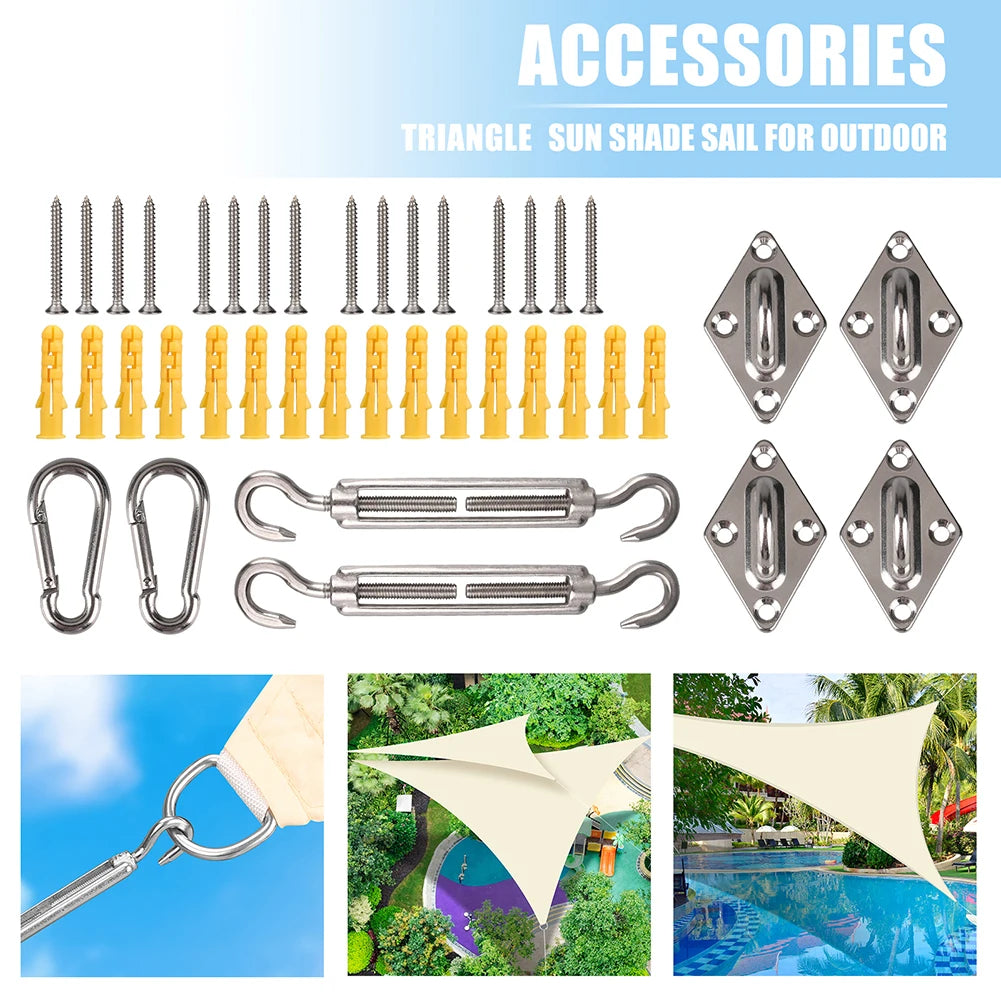Sun Shade Sail Hardware Kit 24pcs/set 304 Stainless Steel