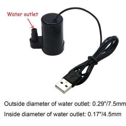 DC 3-5V USB Micro Submersible Mini Low Noise Brushless Water Pump