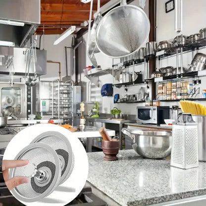 2Set Kitchen Sink Strainer With Handle & Stopper