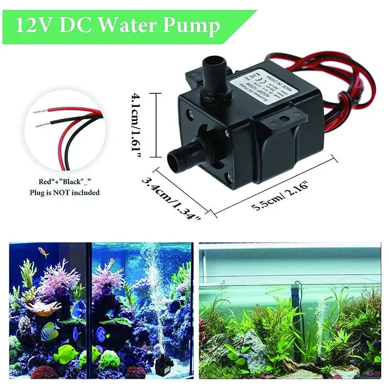 240L/H Water Pump DC 12V Brushless Motor Circulation