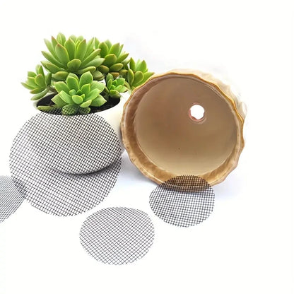 50 Piece Pot Hole Screen Mat, Round Drainage
