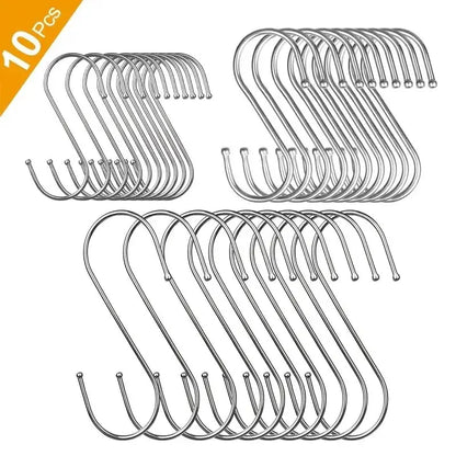 10pcs Stainless Steel S Shaped Hook