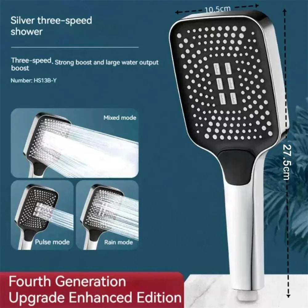 Adjustable Shower Head 3 Mode Rainfall Shower