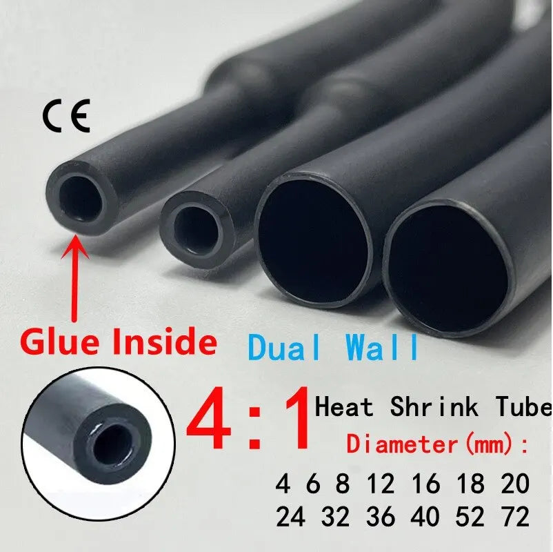 1m Waterproof Heat Shrink Tubing - Anti-Corrosion