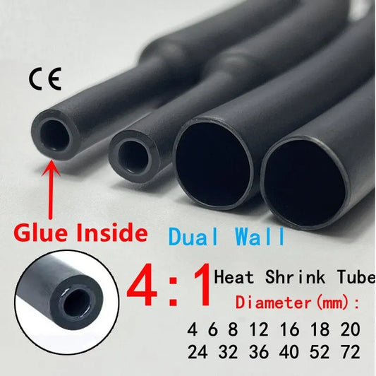 1m Waterproof Heat Shrink Tubing - Anti-Corrosion
