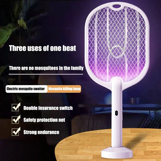 Upgraded 3000V Mosquito Swatter with TYPE-C Charging Lamp
