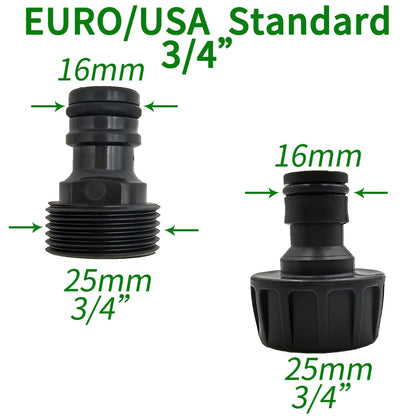 Quick Connector Nipple EURO USA 3/4 Inch Male Threaded Hose Pipe