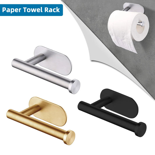 Self Adhesive Toilet Paper Towel Holder Stainless Steel