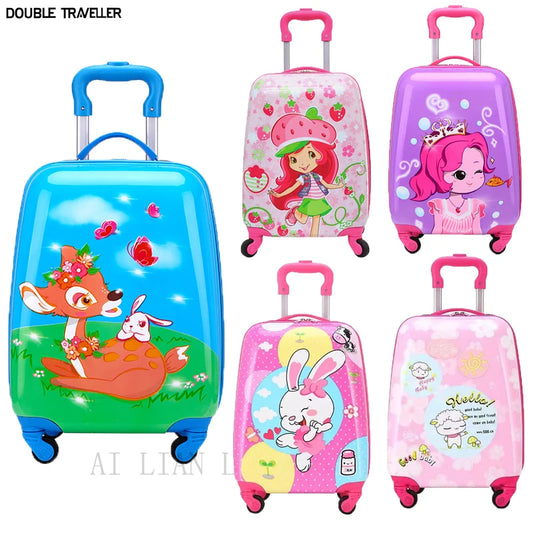 2024 New Kids Luggage | Cartoon Suitcase on Wheels for Travel
