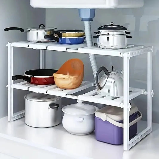 Cabinet Organizer Shelves, Stackable Kitchen Counter, Pantry Organizer
