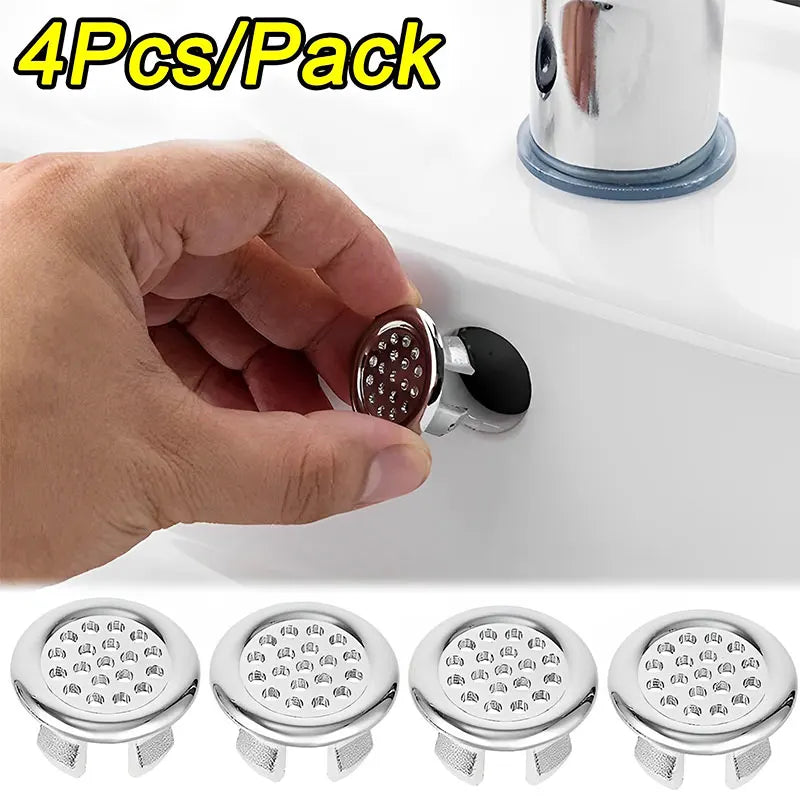4Pcs Kitchen Bathroom Basin Circular Overflow Drain