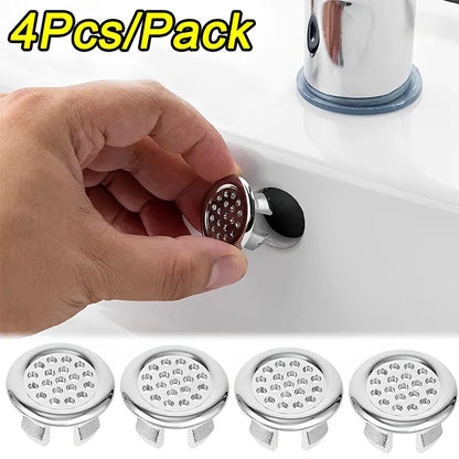 4Pcs Kitchen Bathroom Basin Circular Overflow Drain