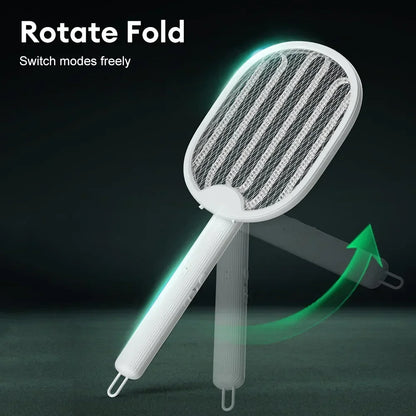 Foldable Electric Mosquito Killer Fly Swatter Trap USB Rechargeable Zapper 3000V