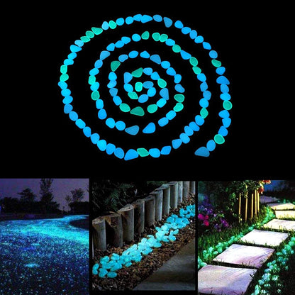 500pcs Glow in the Dark Garden Pebbles for Decorative Landscaping