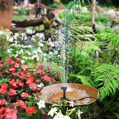 2.5W Solar Fountain Pump with 6 Nozzles and 4ft Water Pipe