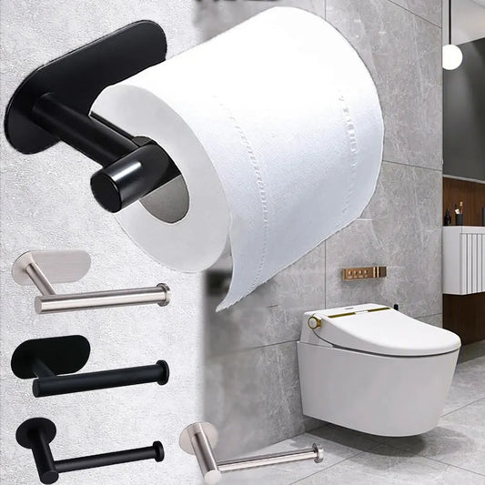 No Drilling Toilet Paper Holder Bathroom Roll Tissue