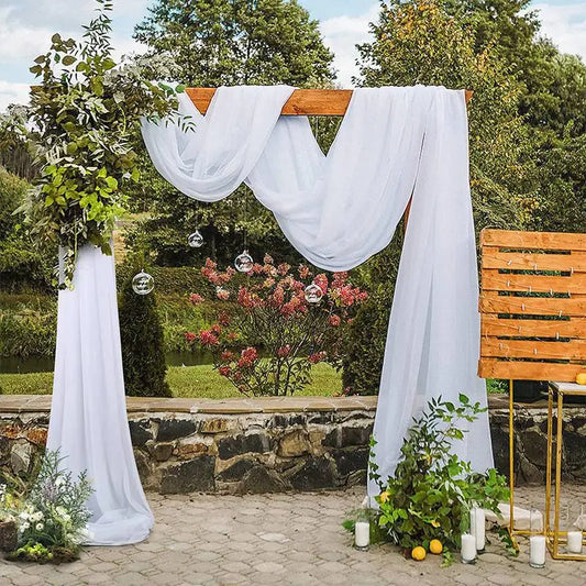 Wedding Arch Drapes - Chiffon Fabric Curtain for Stage Backdrop