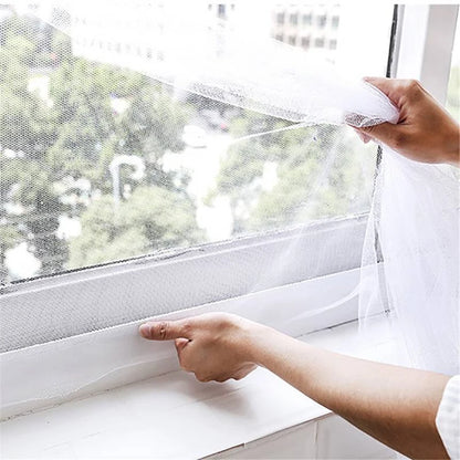 EW Household Self-Adhesive Anti-Mosquito Screen Window Invisible Window Screen DIY Encryption Window Screen Free Velcro