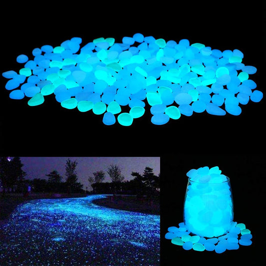 500pcs Glow in the Dark Garden Pebbles for Decorative Landscaping