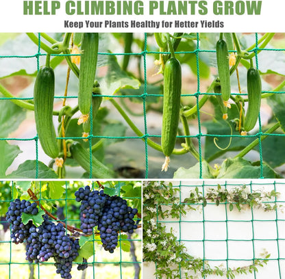 Green Nylon Garden Trellis Netting for Climbing Plants Heavy Duty