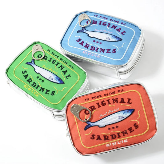 Canned Sardines Style Makeup Bag - Cute Travel Cosmetic Pouch