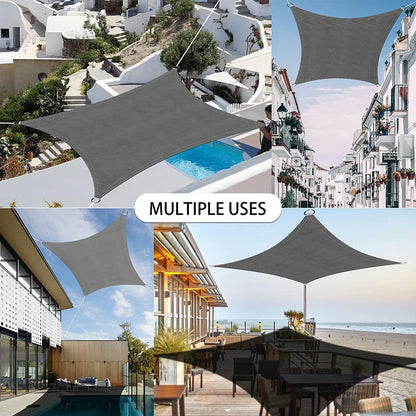 4x2/3/5/6M Waterproof Rectangular Sun Sail Canopy for UV Protection