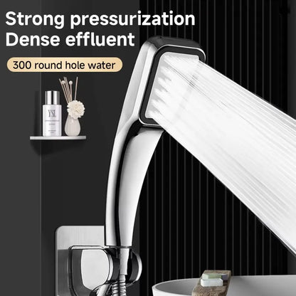 300 Holes Pressurized Showerhead Hand Hold