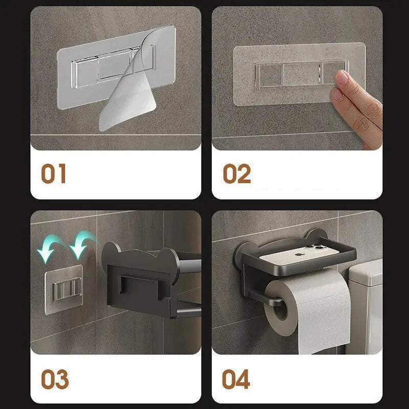 Punch Free Wall Mounted Tissue Storage