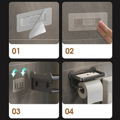 Punch Free Wall Mounted Tissue Storage