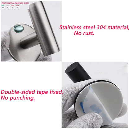 1/2PCS Adhesive Wall Hook Stainless