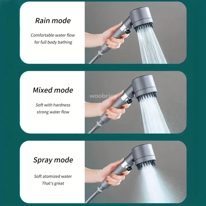 4 Modes Shower Head High Pressure Showerhead